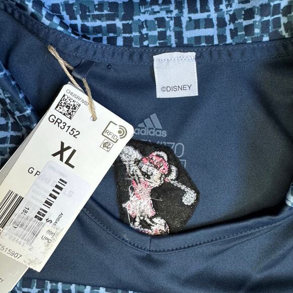 Adidas Golf Minnie Mouse Disney Sleeveless Polo Blue Size XL NWT - Picture 3 of 4